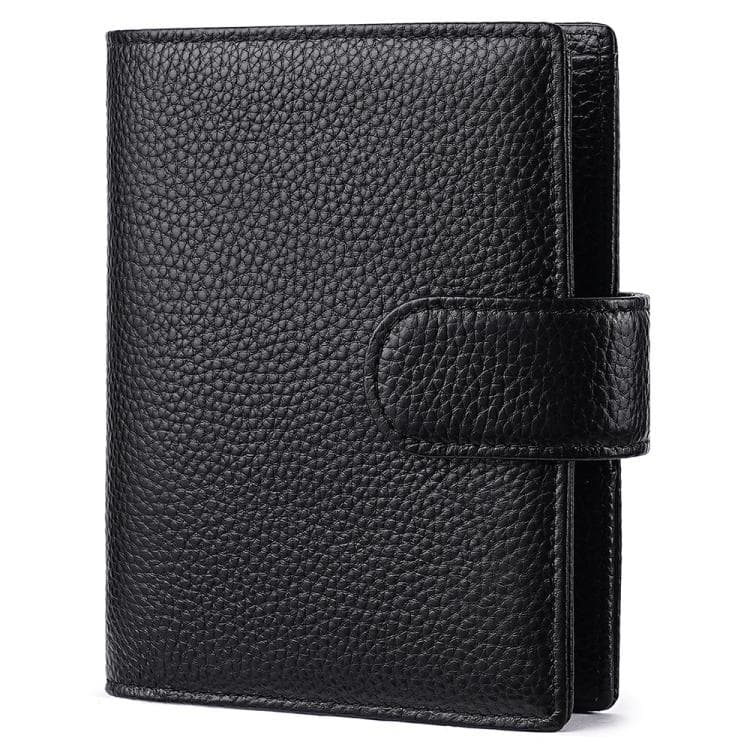 Litchi Pattern A7 Loose Leaf Notebook Passport Holder(Black) - Immagine 1