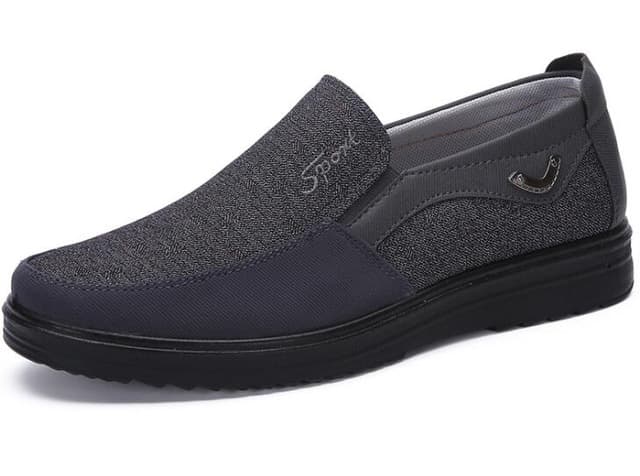 Scarpe basse da uomo con suola morbida, business casual, taglia 41 (Grigio) - Immagine 1