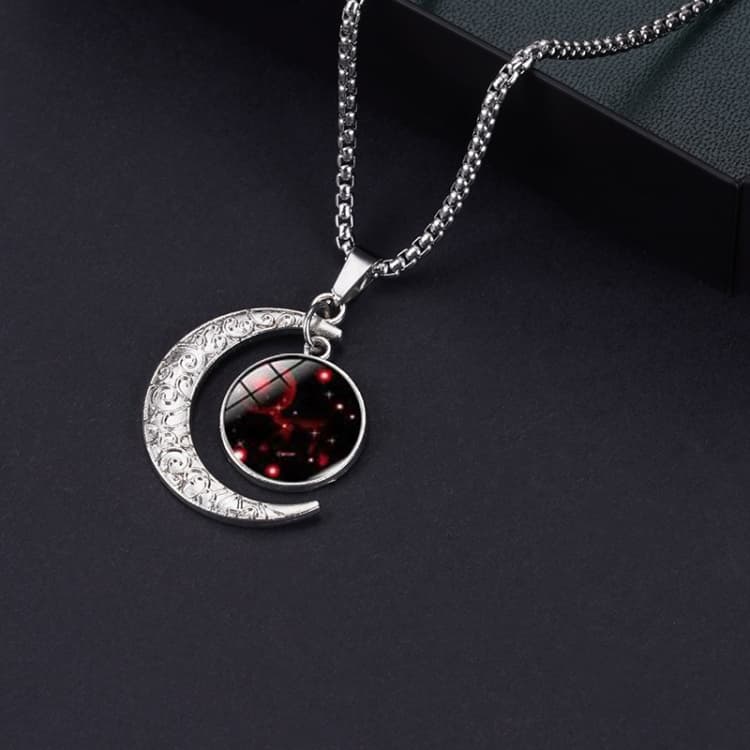 Collana in acciaio al titanio con ciondolo zodiacale lunare personalizzato (Cancro) - Immagine 1