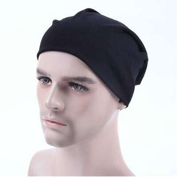 Men Candy Colors Knit Sleeve Cap Hip-hop Cap, Hat Size:One Size(Black) - Immagine 1
