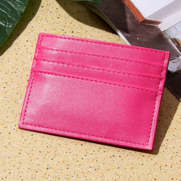 Men Card Holder Driver License Holster Multi Card Bank Card Holder(Rose Red) - Immagine 1