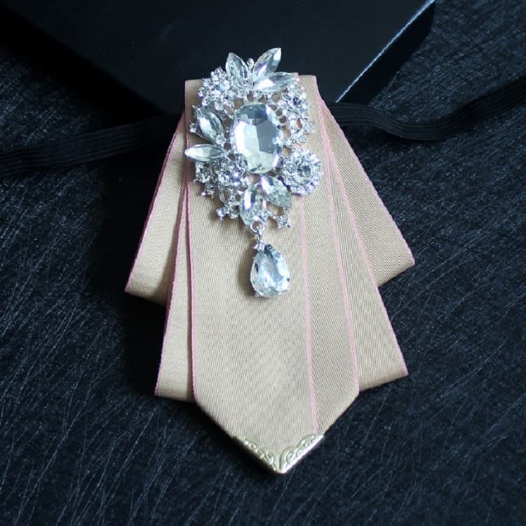 Accessori per abito da cerimonia con papillon a camicia diamantata da uomo (cachi)