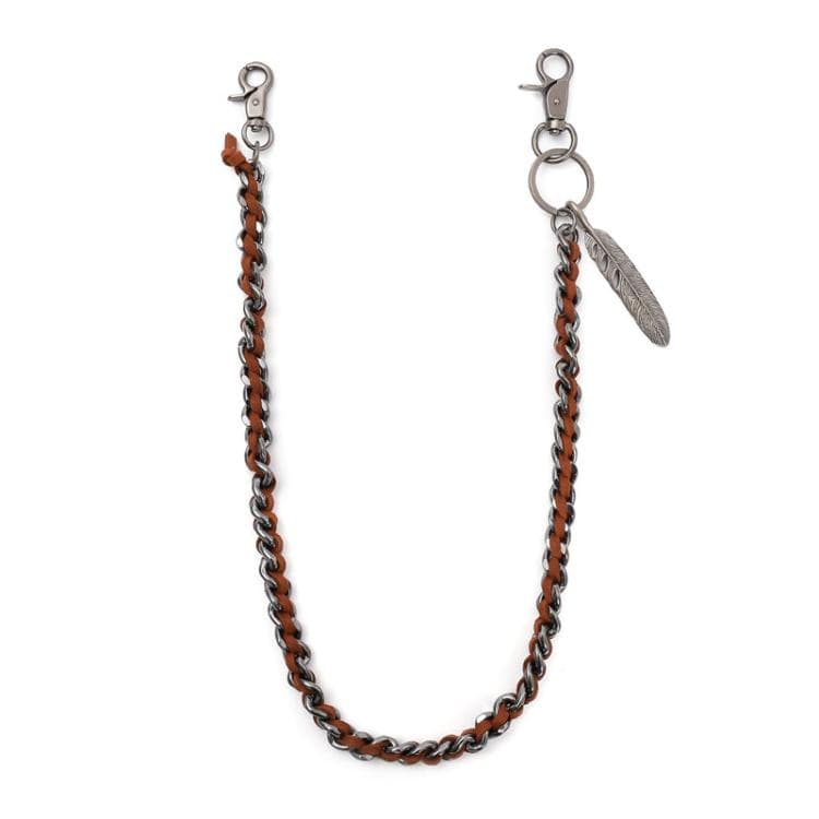 Cintura a catena punk da uomo accessorio per ballo di strada gothic (marrone chiaro) - Immagine 1