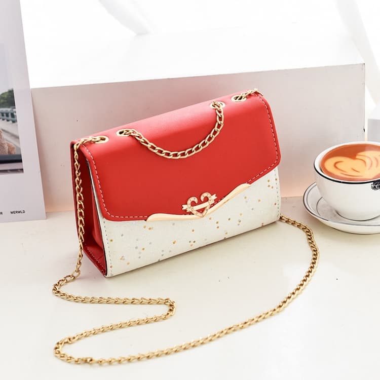 Messenger Sequins Shoulder Bag Women Mobile Phone Coin Purse, Color: Red - Immagine 1