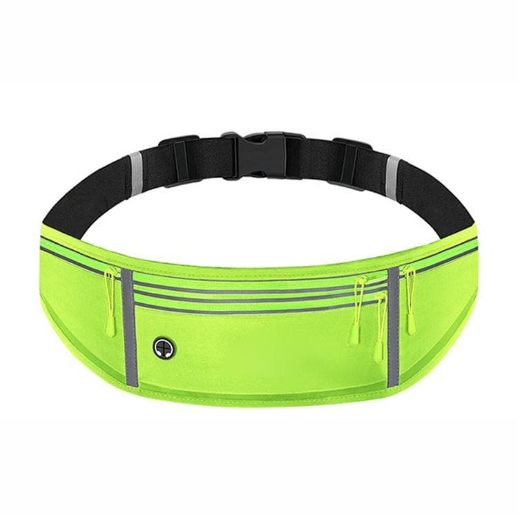 MF-008 Outdoor Sports Fitness Waterproof Waist Bag Phone Pocket, Style: Four Pockets(Fluorescent Green) - Immagine 1
