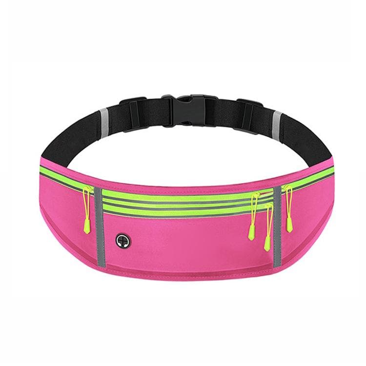 MF-008 Outdoor Sports Fitness Waterproof Waist Bag Phone Pocket, Style: Four Pockets(Rose Red) - Immagine 1