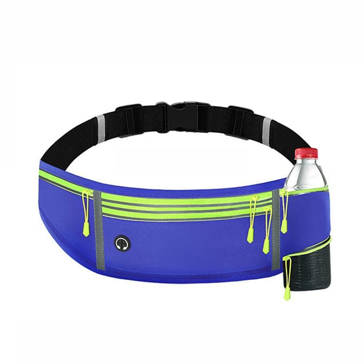 MF-008 Outdoor Sports Fitness Waterproof Waist Bag Phone Pocket, Style: With Water Bottle Bag(Blue) - Immagine 1