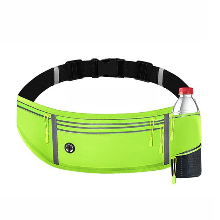 MF-008 Outdoor Sports Fitness Waterproof Waist Bag Phone Pocket, Style: With Water Bottle Bag(Fluorescent Green) - Immagine 1