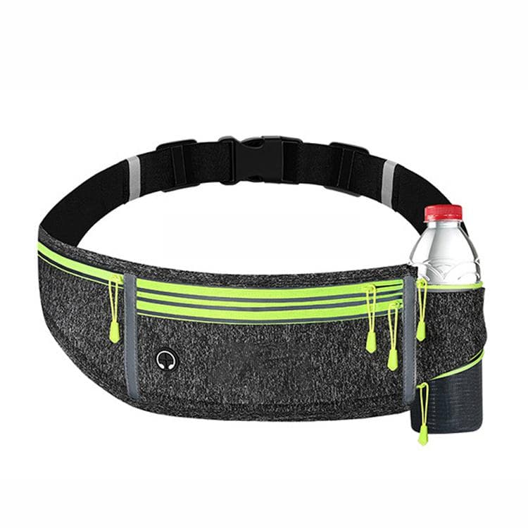 MF-008 Outdoor Sports Fitness Waterproof Waist Bag Phone Pocket, Style: With Water Bottle Bag(Hemp Gray) - Immagine 1