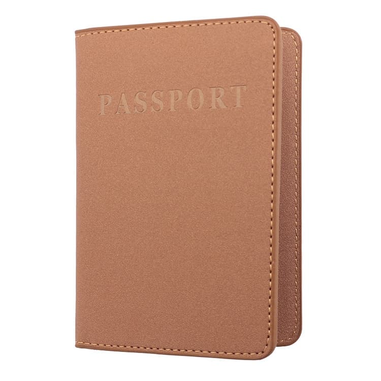 MS101 Frosted PU Multi-Card Passport Holder Travel Abroad Passport Card Holder, Color: Dirty Yellow - Immagine 1