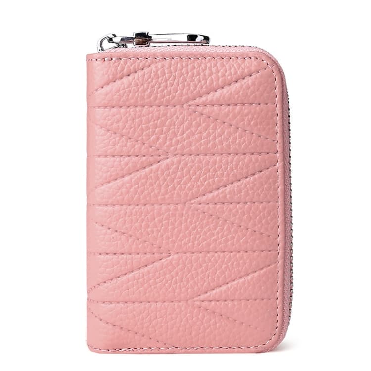 Multi-card Zipper Card Bit Card Small Purse Simple Organ Card Package(Peach Pollen) - Immagine 1