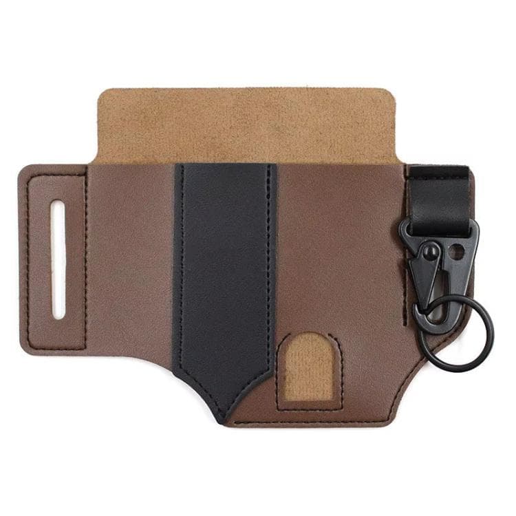 Multifunctional Belt Cover Tool Electric Knife Holster Waist Strap Leather Case(Brown) - Immagine 1