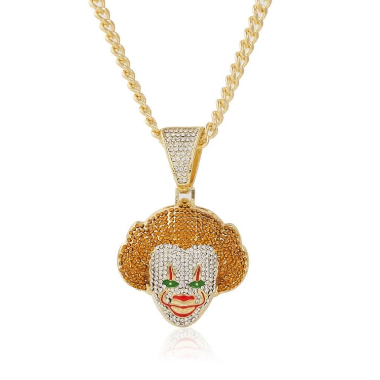 N2106-18 Collana Clown Esagerata Stile Hip Hop Catena Clavicola - Immagine 1