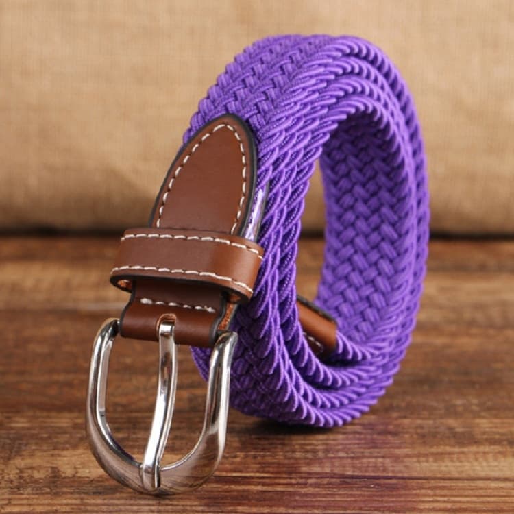 Cintura in tela elasticizzata a trama stretta, lunghezza: 95 x 2,5 cm (viola C9) - Immagine 1