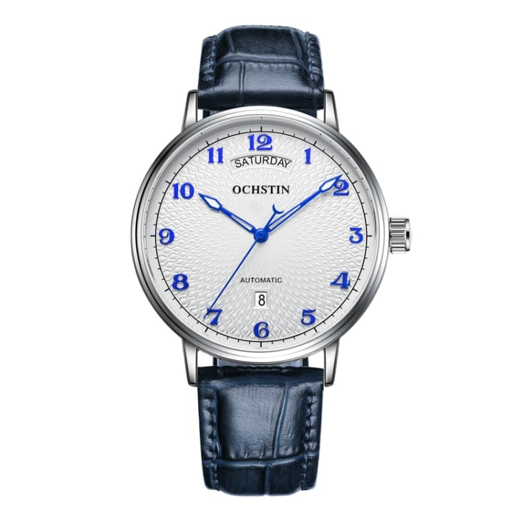 OCHSTIN 6141A Orologio Meccanico da Uomo Masterpiece Day-date (Bianco-Blu) - Immagine 1