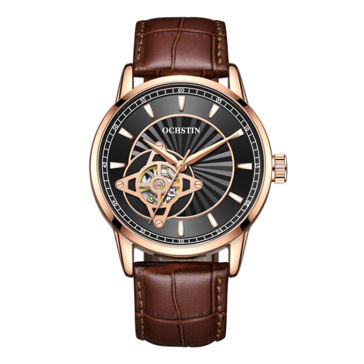 OCHSTIN 62001C Master Series Orologio Meccanico Uomo (Nero-Marrone) - Immagine 1