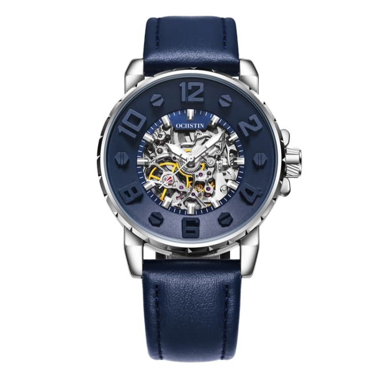 OCHSTIN 62004A Master Series Orologio Meccanico a Scheletro Uomo (Argento-Blu) - Immagine 1