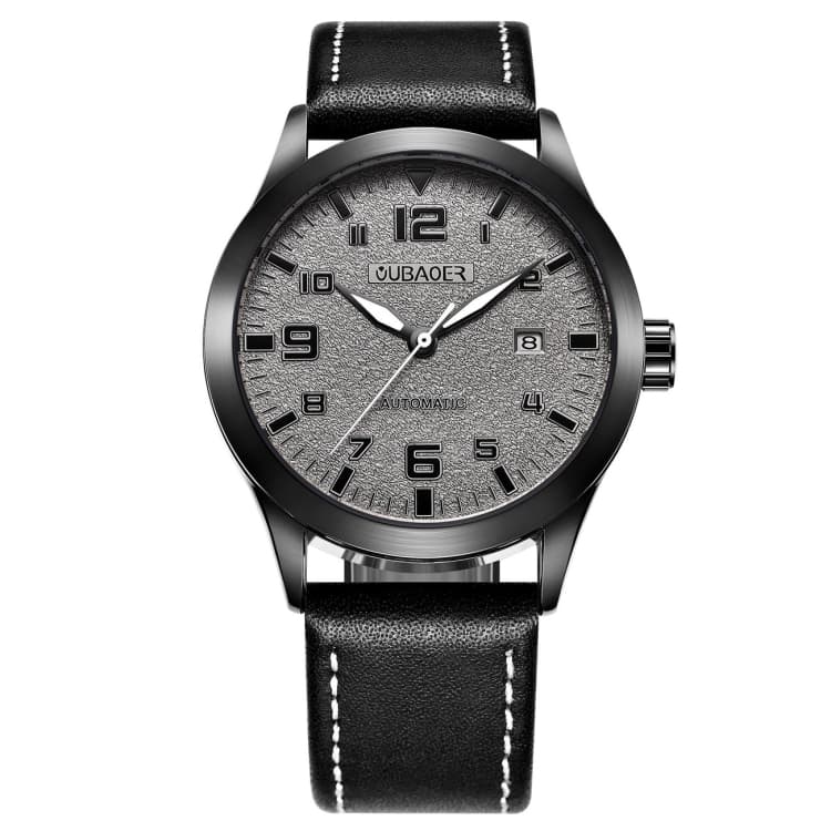 Ochstin 62028 Fashion Fully Automatic Mechanical Watch Waterproof Men Leisure Mechanical Watch Calendar Leather Watch(Grey) - Immagine 1