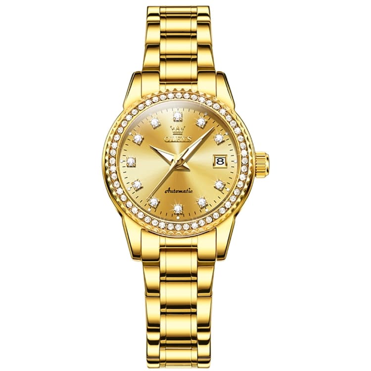 OLEVS 7003 Orologio meccanico multifunzionale impermeabile da donna (Oro) - Immagine 1