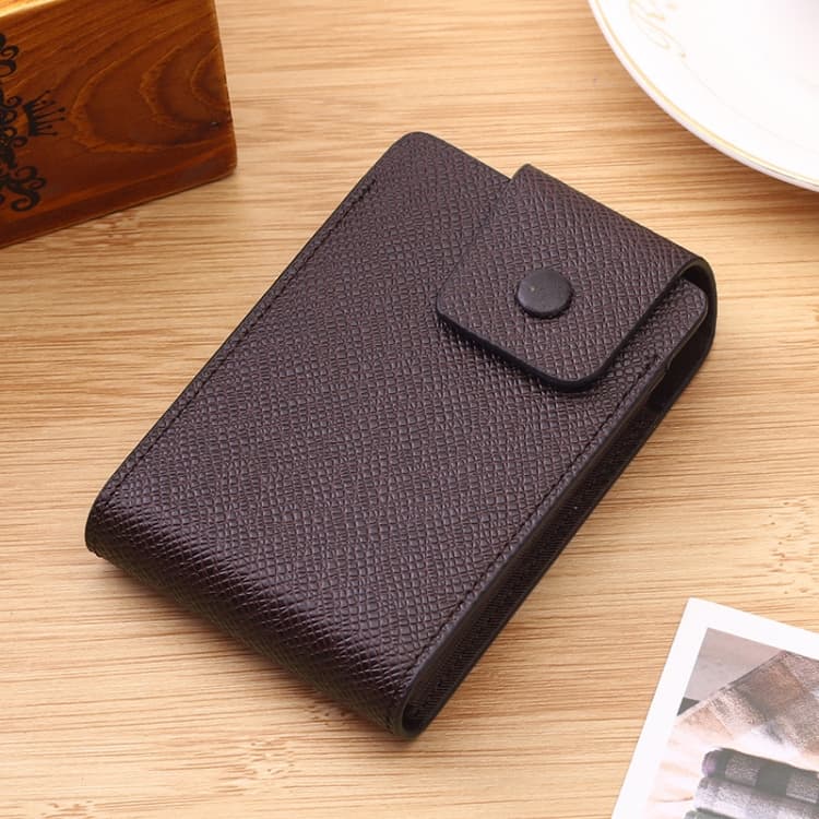 Organ Card Holder Large-capacity Card Sleeve For Men And Women, Color: Horizontal Coffee - Immagine 1