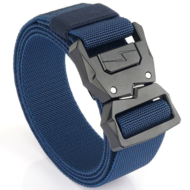Cintura elastica da uomo con fibbia a scatto casual per esterno, lunghezza: 125 cm (blu reale) - Immagine 1