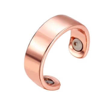 Anello magnetico della personalitร , gioiello creativo, anello aperto (oro rosa lucido) - Immagine 1