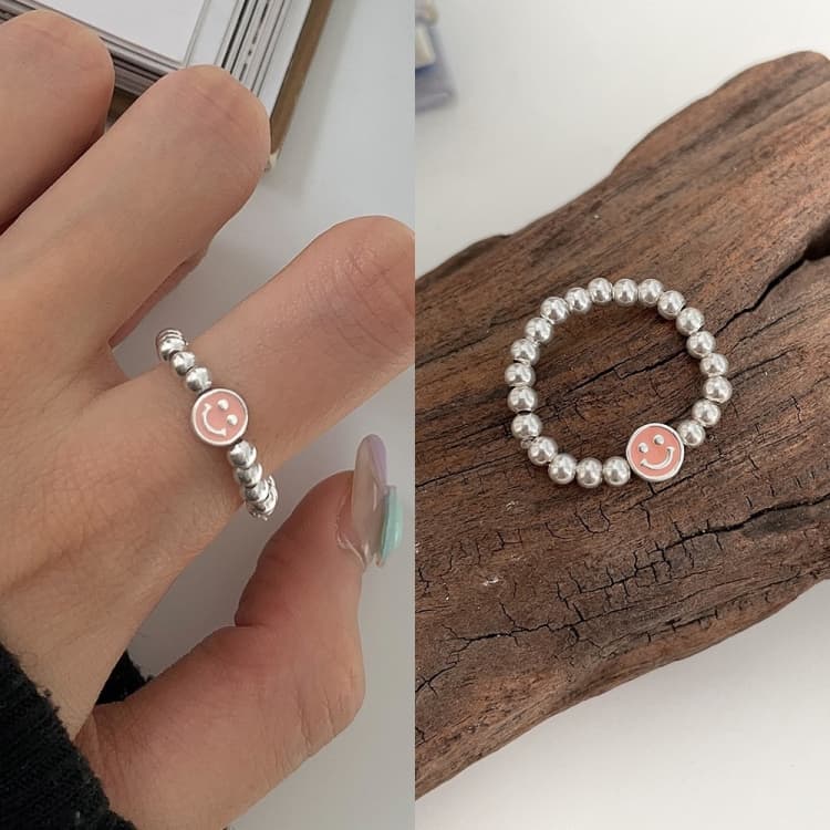 Anello combinato vintage da donna placcato platino, specifica: J3023 - Immagine 1