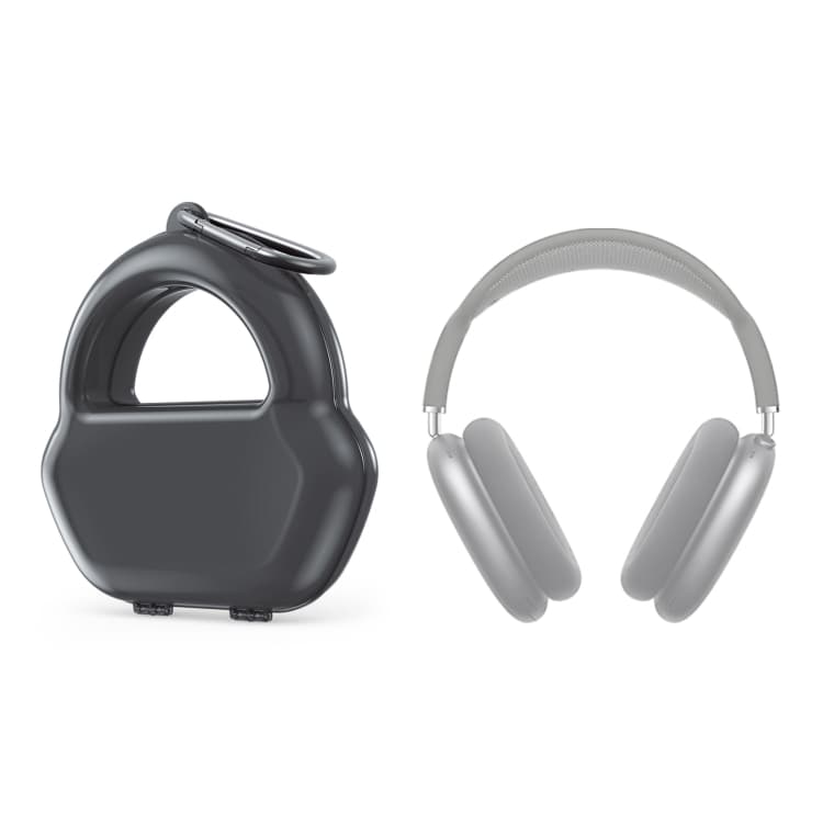 Custodia protettiva per cuffie AirPods Max in PP Jelly Color, con gancio (Nero) - Immagine 1