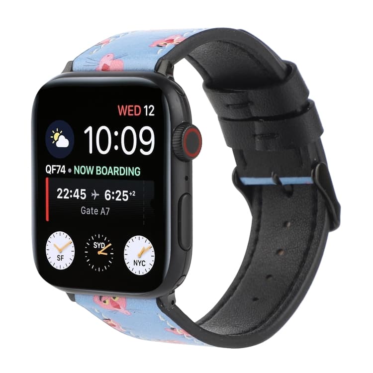 Cinturino in pelle stampata per Apple Watch Serie 7 45mm / 6 & SE & 5 & 4 44mm / 3 & 2 & 1 42mm(D) - Immagine 1