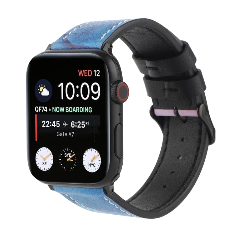 Cinturino in pelle stampata per Apple Watch Serie 9&8&7 41mm / SE 3&SE 2&6&SE&5&4 40mm / 3&2&1 38mm(I) - Immagine 1