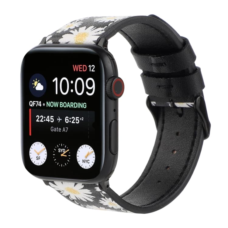 Cinturino in pelle stampata per Apple Watch Ultra 49mm e Watch Ultra 2 49mm / Series 9&8&7 45mm / SE 3&SE 2&6&SE&5&4 44mm / 3&2&1 42mm(J) - Immagine 1