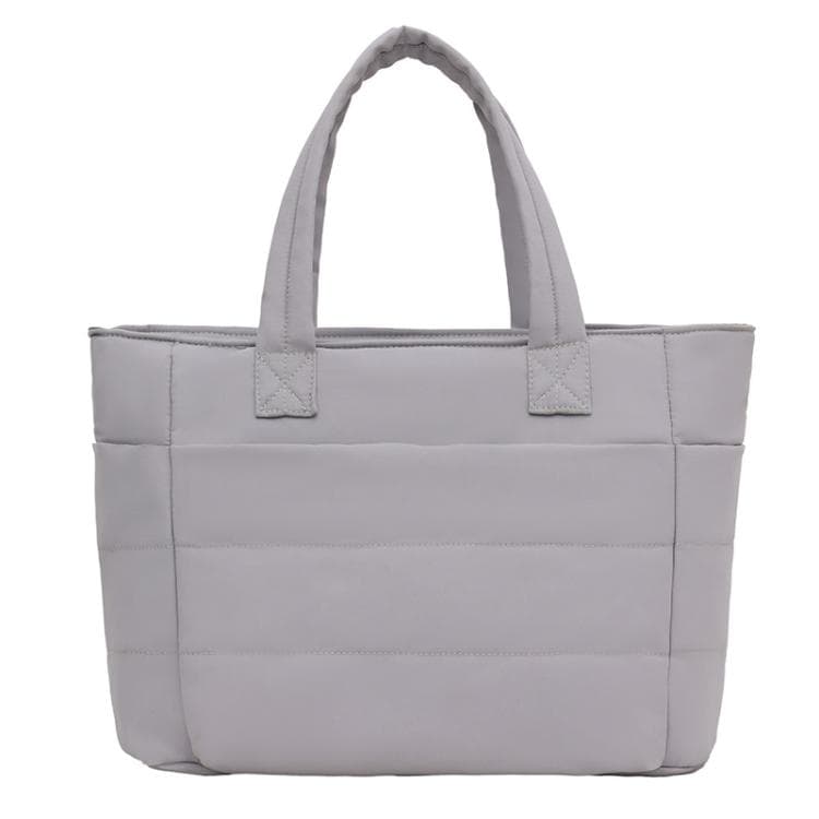 Puffer Tote Bag with Luggage Sleeve Quilted Shoulder Gym Bag with Laptop Compartment(Grey) - Immagine 1