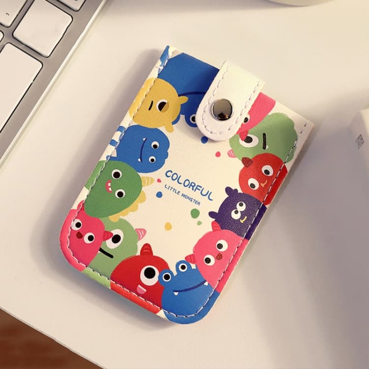 Pull-out Multi-card Slot ID Card Holder Large Capacity Cartoon Card Bag, Color: Colored - Immagine 1