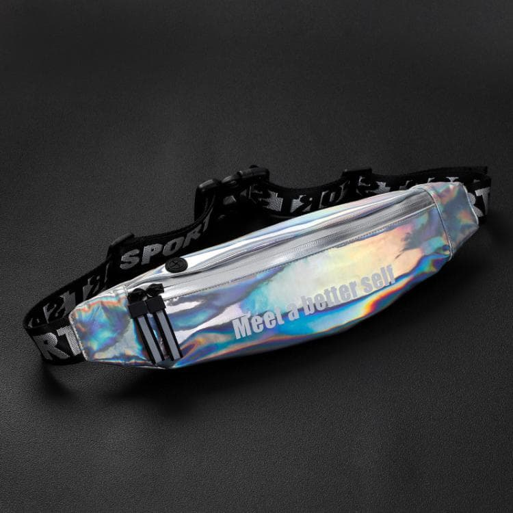 Reflective Outdoor Sports Waist Pack For Men Women Waterproof Casual Crossbody Bag(Silver) - Immagine 1