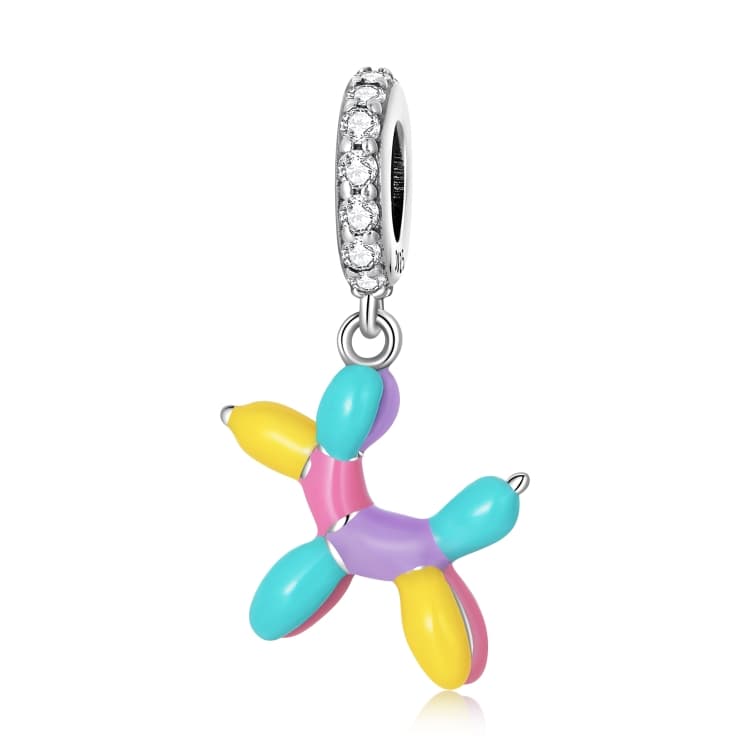 Ciondolo cucciolo di palloncino in argento sterling S925 per bracciale fai da te e collana - Immagine 1