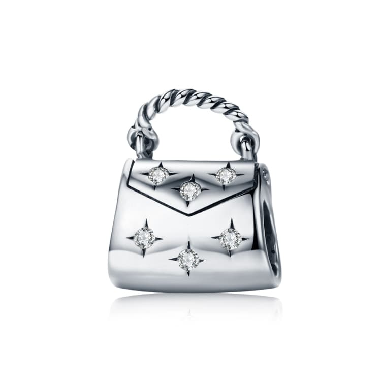 S925 Sterling Silver Diamond-studded Loose Beads Elegant Sachet Bracelet Beads - Immagine 1