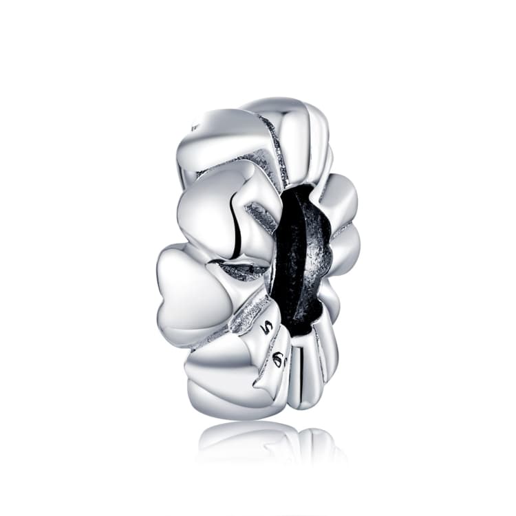 Perline a forma di cuore in argento sterling S925 per bracciali e collane fai da te - Immagine 1