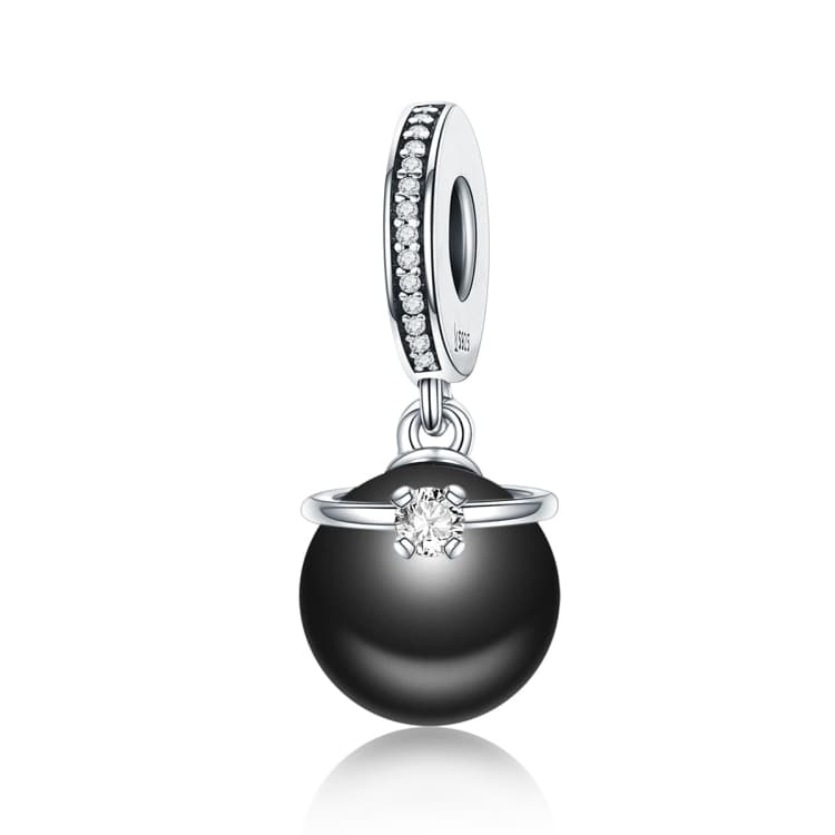 Ciondolo in perla con zircone e argento 925 per bracciale fai-da-te, collana, accessori - Immagine 1