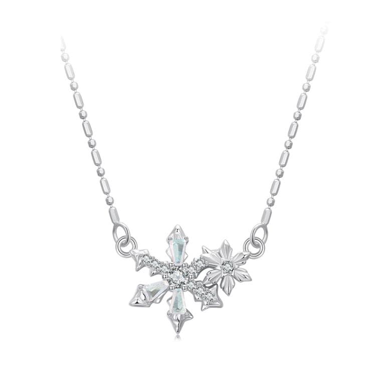 Collana Ghiaccio con Zirconi in Argento Sterling S925 Placcato Platino (BSN417) - Immagine 1