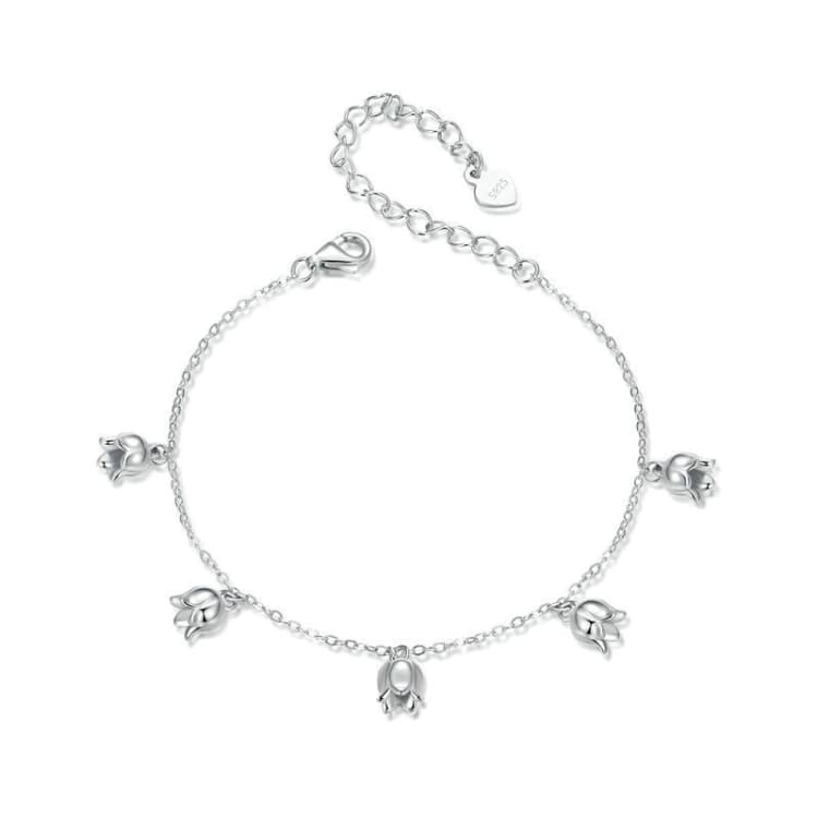 Bracciale Mughetto in Argento Sterling S925 Placcato Platino (BSB183) - Immagine 1