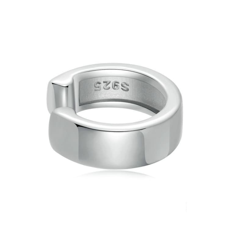 Cuffia per orecchio singola in argento sterling S925 placcato platino metallico (SCE1691) - Immagine 1