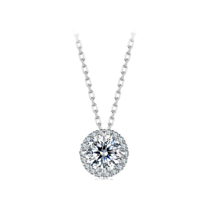Collana in Moissanite con Placcatura Platino Argento Sterling S925 - Immagine 1
