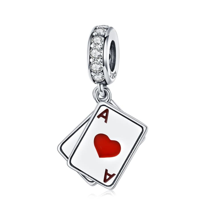 Ciondolo a Cuore Rosso in Argento Sterling S925 per Bracciale Collana Accessori Fai da Te - Immagine 1