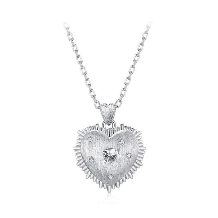 Collana a clavicola retrรฒ a forma di cuore in argento sterling S925 (SCN532) - Immagine 1