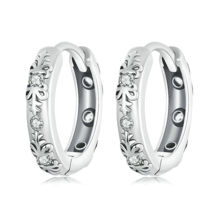Orecchini da donna in argento sterling S925 con motivo retrò (SCE1701) - Immagine 1