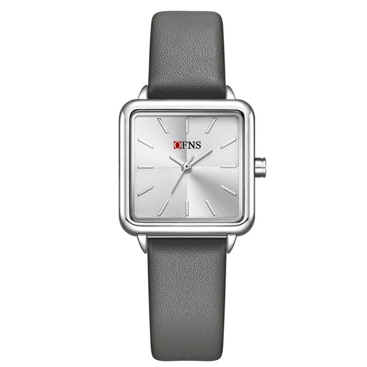 SANDA 1316 Orologio al quarzo da donna in lega, impermeabile 3 ATM, cinturino in pelle grigia (argento) - Immagine 1