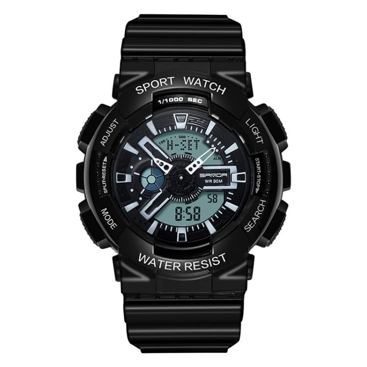 Orologio elettronico multifunzionale luminoso impermeabile per esterni SANDA (Donna nero) - Immagine 1