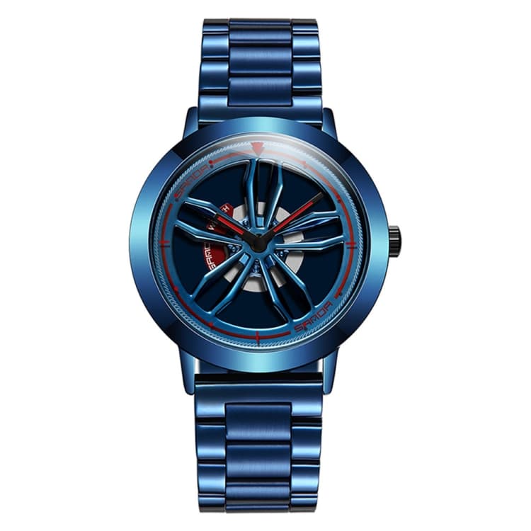 SANDA1009 Watch Man Student Casual Waterproof Steel Band Watch Man(Blue) - Immagine 1