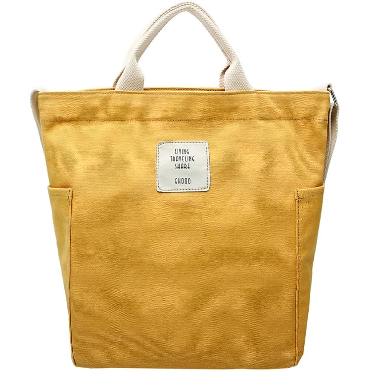 Shoulder Messenger Bag Women Handle Canvas Bag(Yellow) - Immagine 1
