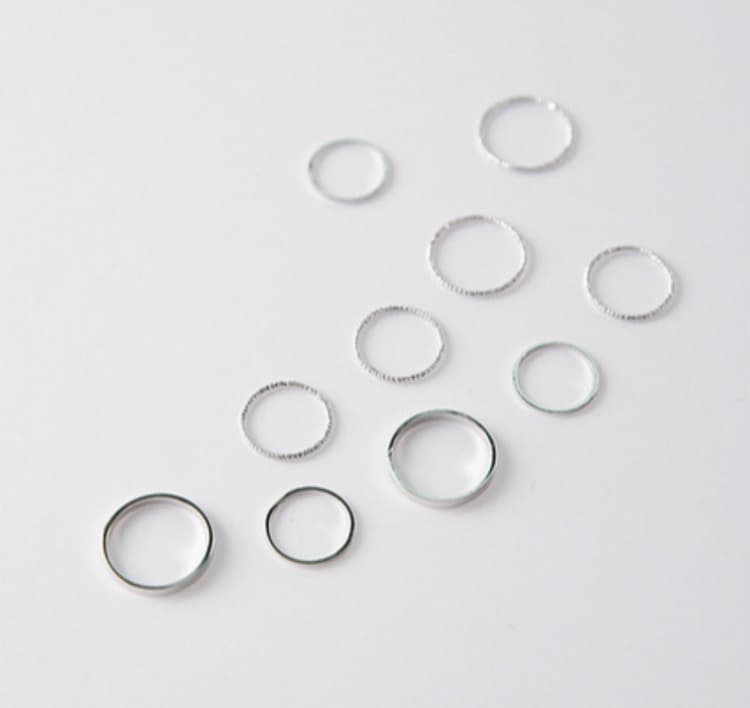 Simple Design Vintage Joint Rings Sets(J7214 Silver) - Immagine 1